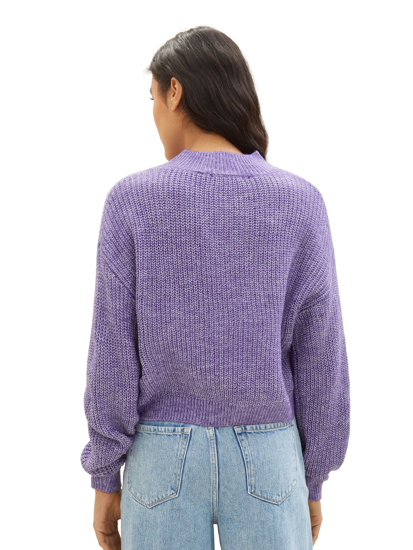 Mehrfarbiger Strickpullover mit recyceltem Polyester