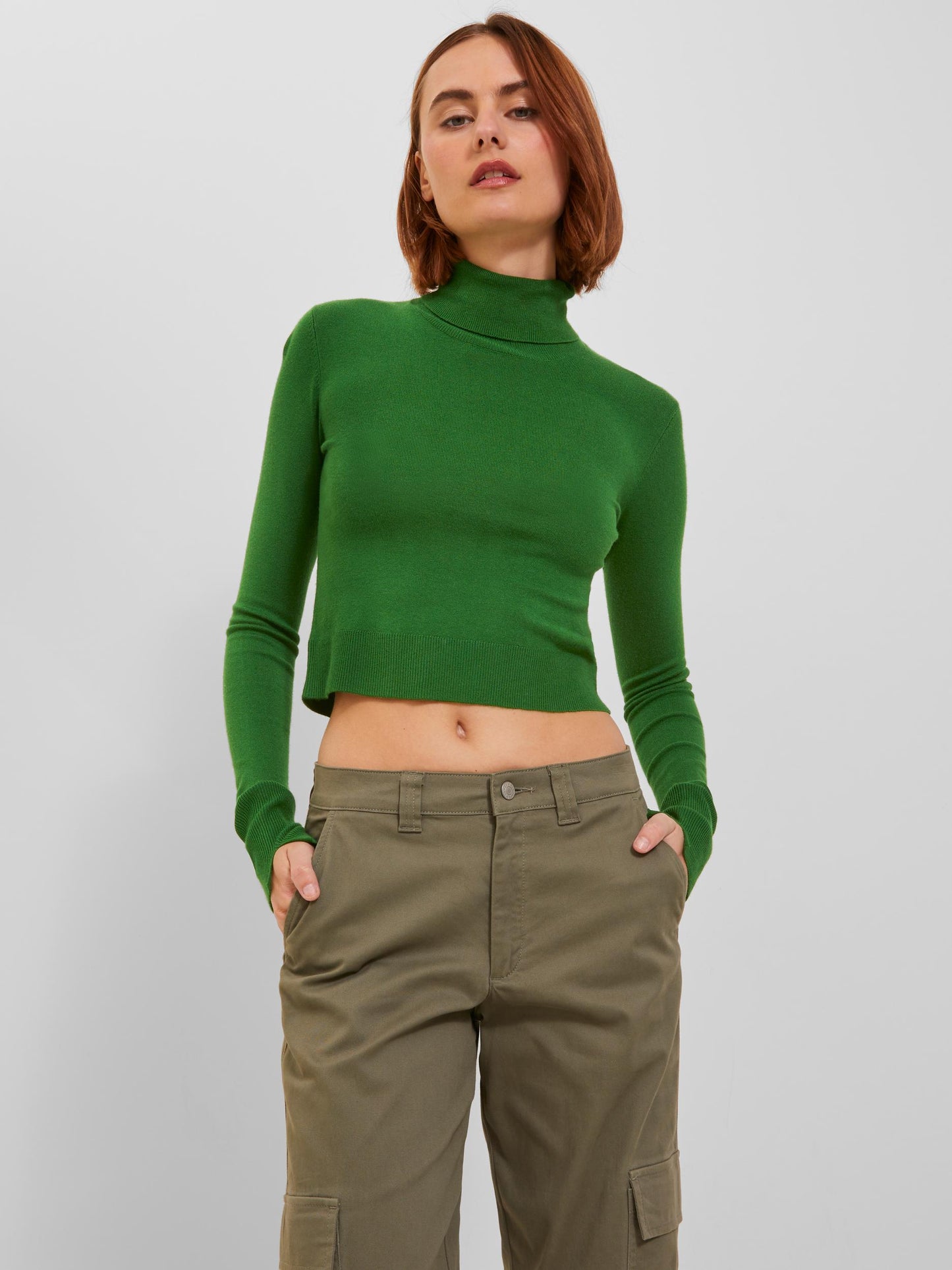 JXMIA SOFT CROPPED ROLL NECK KNIT SN