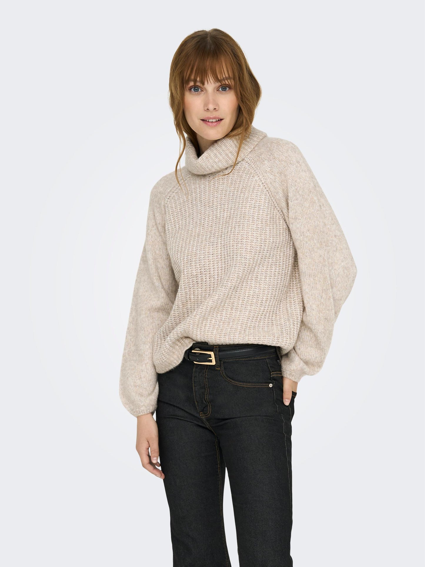 JDYSILJA L/S ROLL NECK PULL. KNT