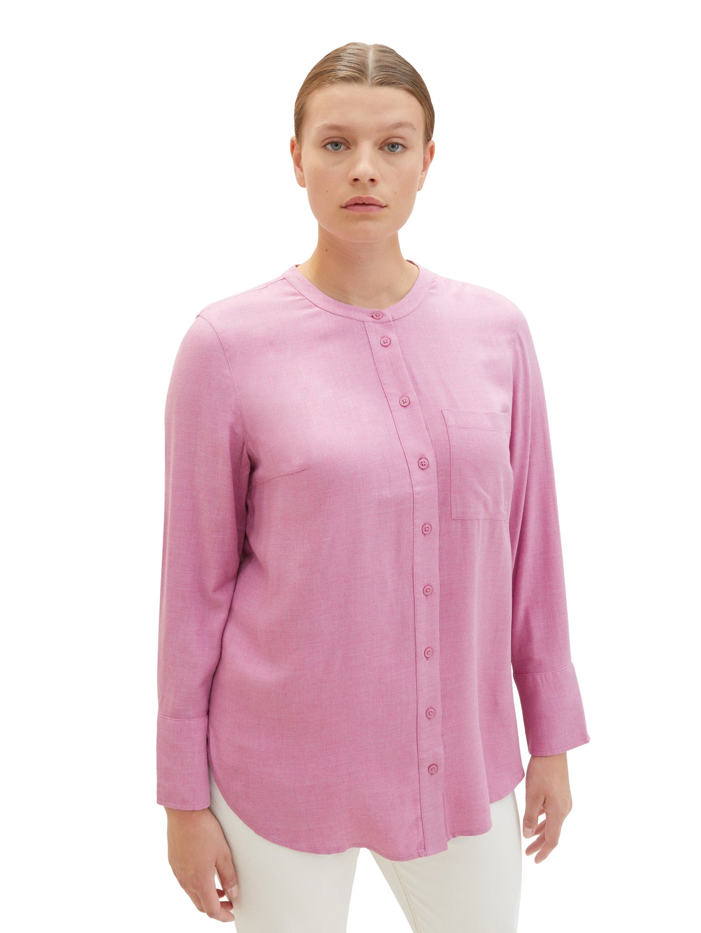 Plus - Bluse in Melange Optik