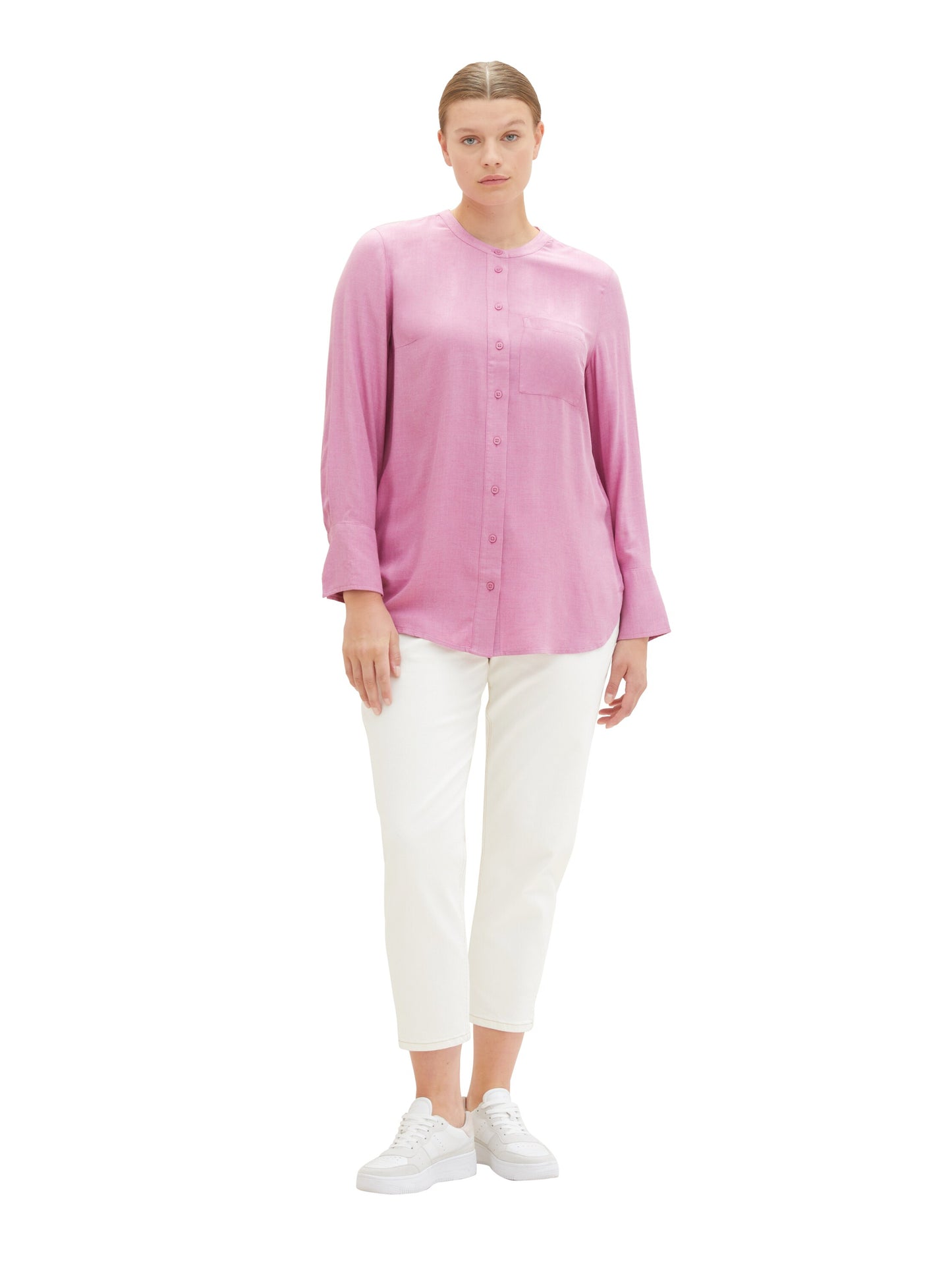 Plus - Bluse in Melange Optik