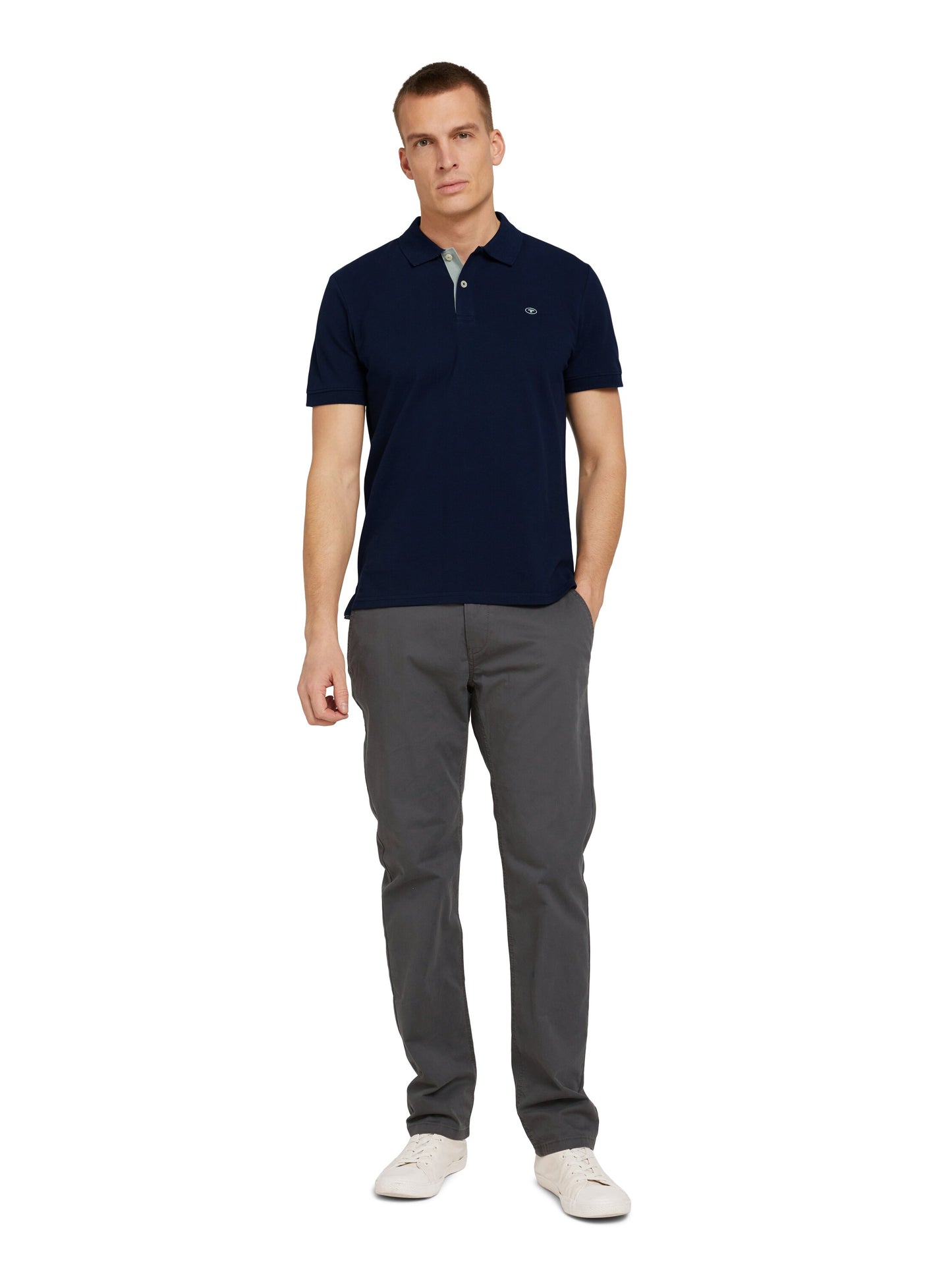 basic polo with contrast, Sky Captain Blue