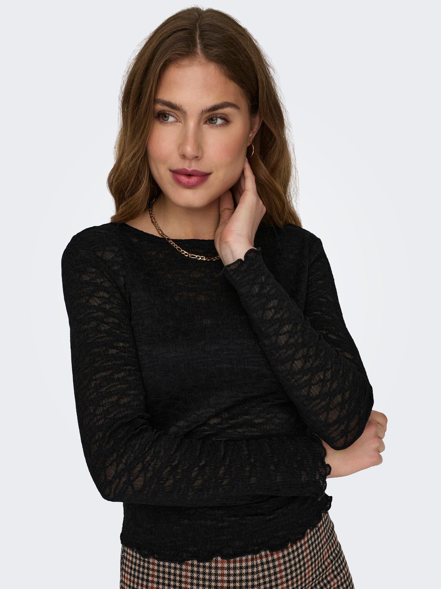 ONLEBBA L/S LACE TOP JRS