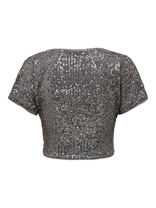 ONLANA S/S SEQUINS SHORT TOP JRS