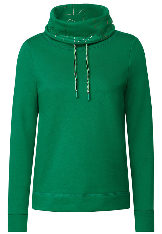 Sweatshirt mit Volumenkragen