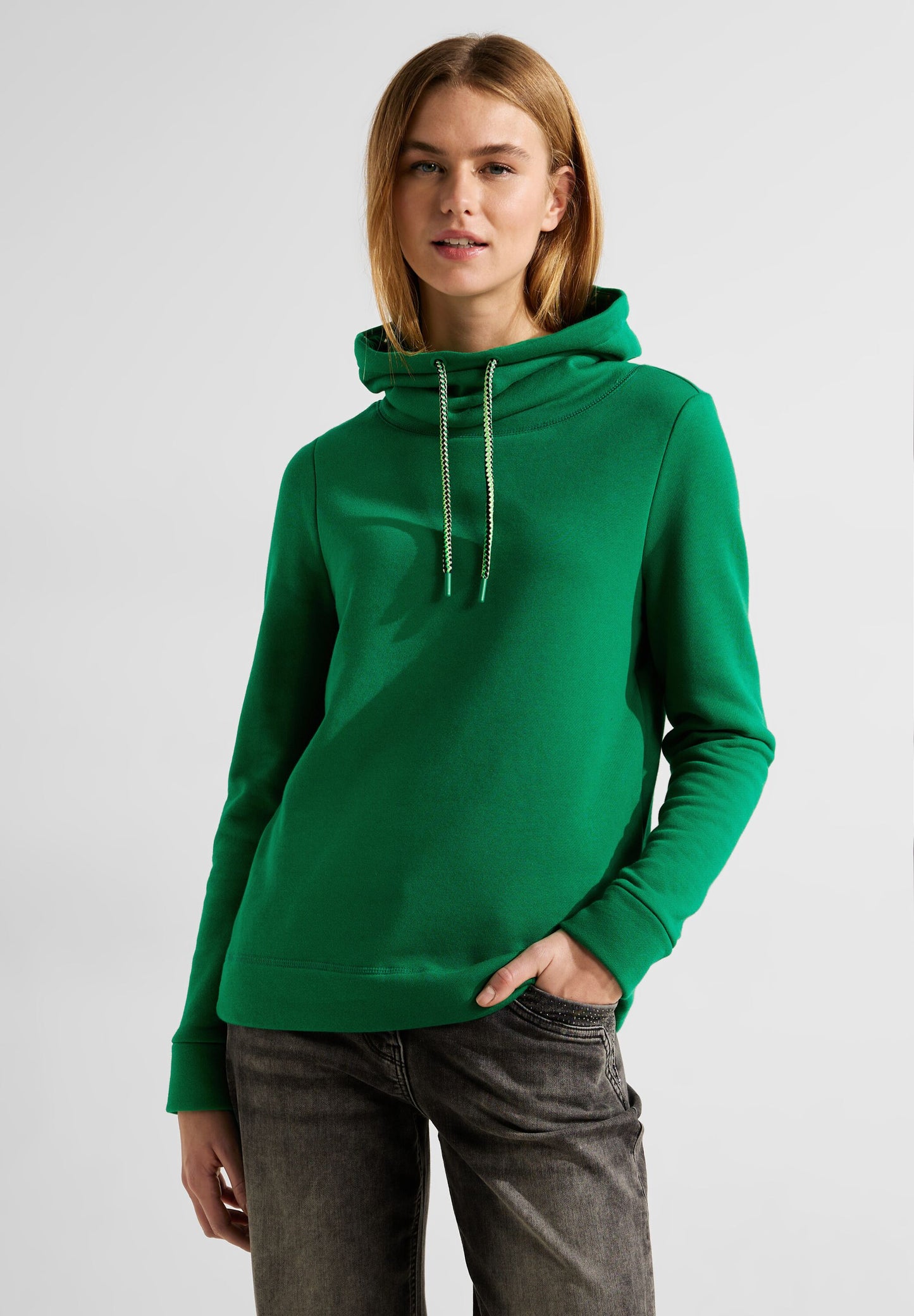 Sweatshirt mit Volumenkragen