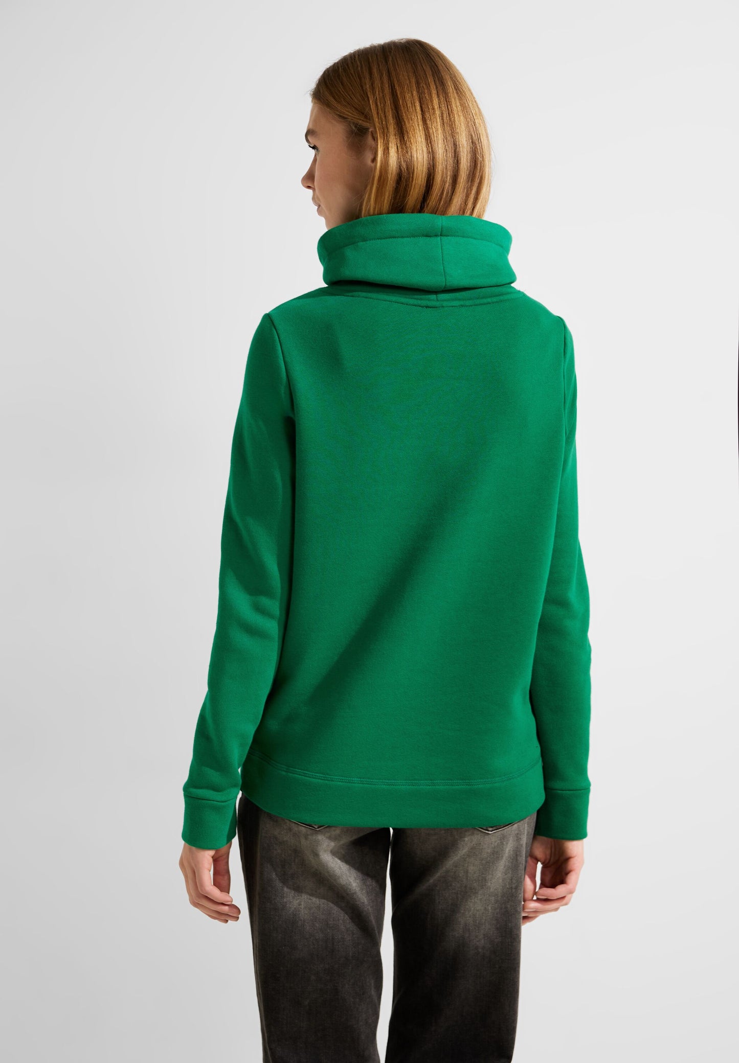 Sweatshirt mit Volumenkragen