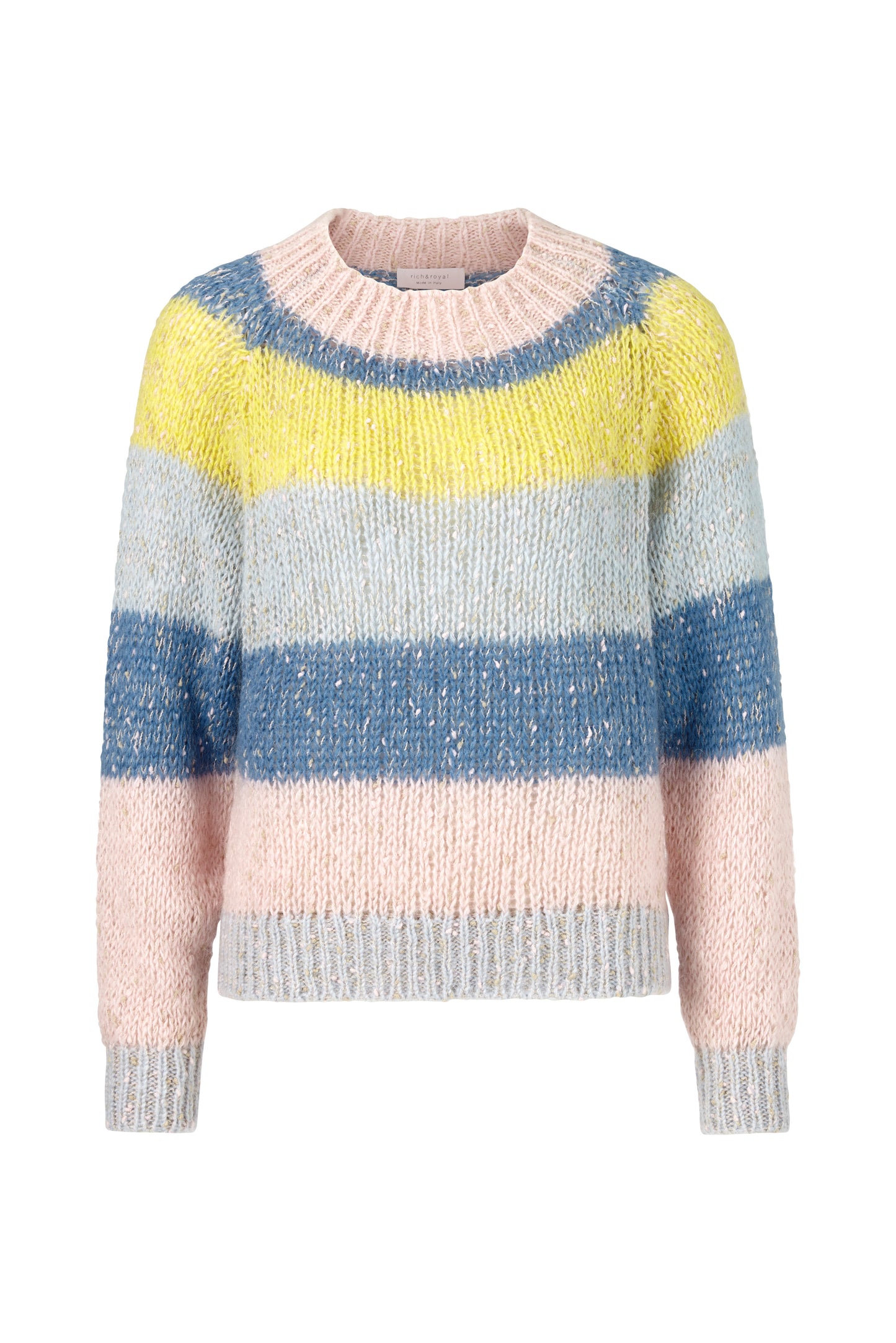 crew neck colourblock stripes