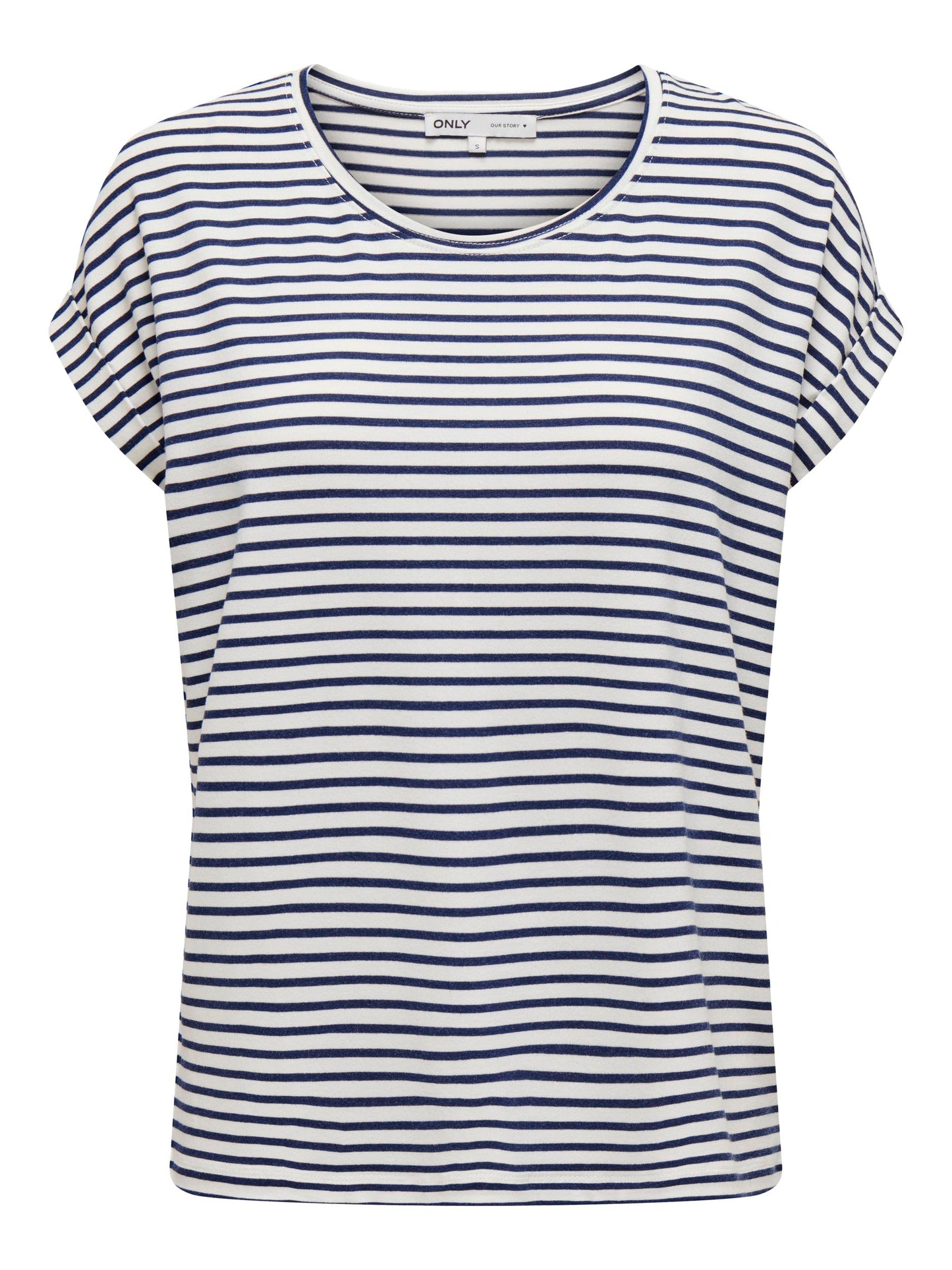 ONLMOSTER STRIPE S/S O-NECK TOP JRS NOOS