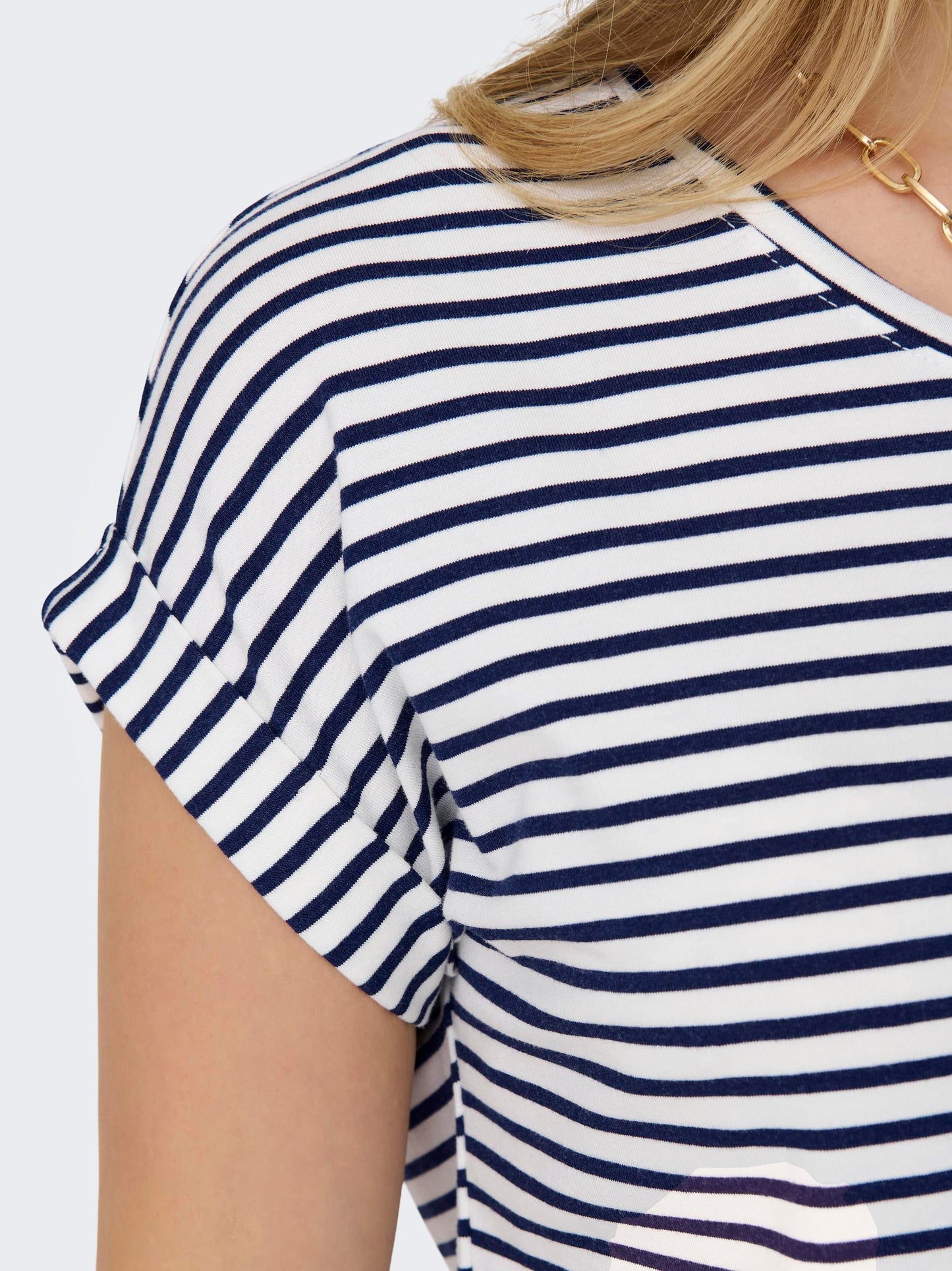 ONLMOSTER STRIPE S/S O-NECK TOP JRS NOOS