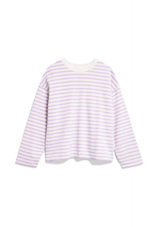 FRANKAA MAARLEN STRIPE Sweat Shirt Streifen, lavender light-undyed