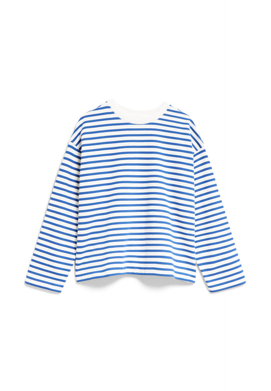 FRANKAA MAARLEN STRIPE Sweat Shirt Streifen, dynamo blue-undyed