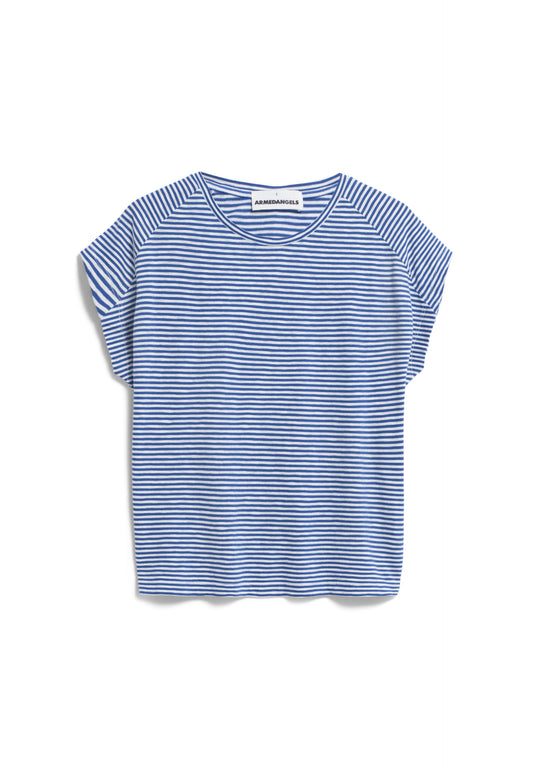 ONELIAA LOVELY STRIPES Shirts T-Shirt Streifen, dynamo blue-oatmilk
