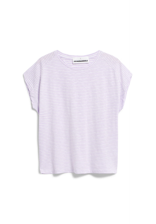 ONELIAA LOVELY STRIPES Shirts T-Shirt Streifen, lavender light-oatmilk