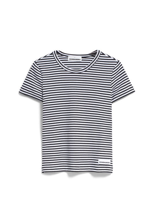 KARDAA STRIPES Shirts T-Shirt Solid, black-white