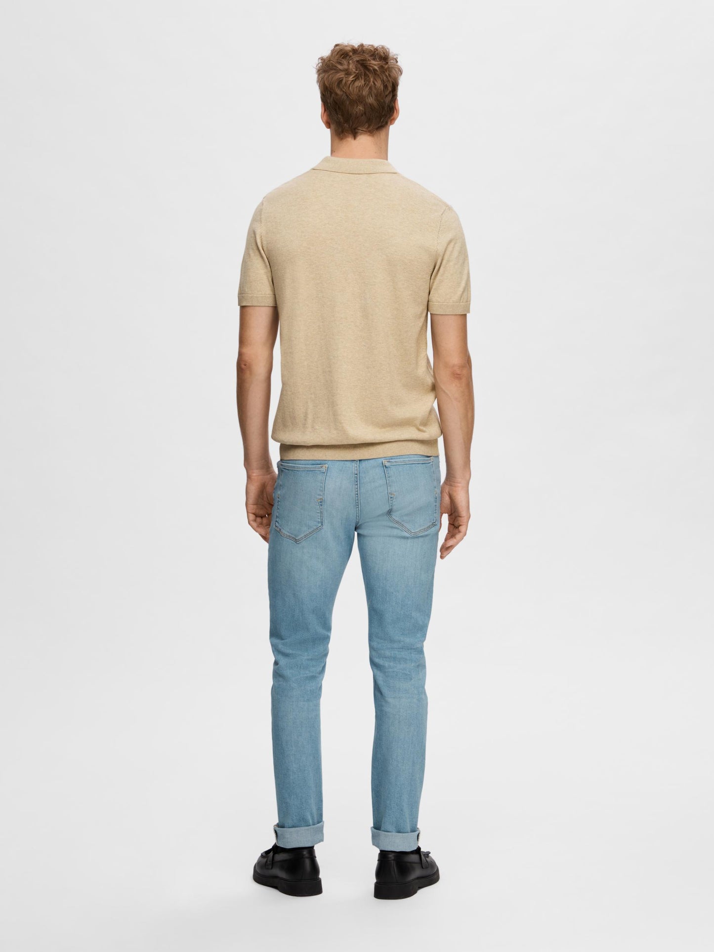 SLHBERG SS KNIT POLO NOOS