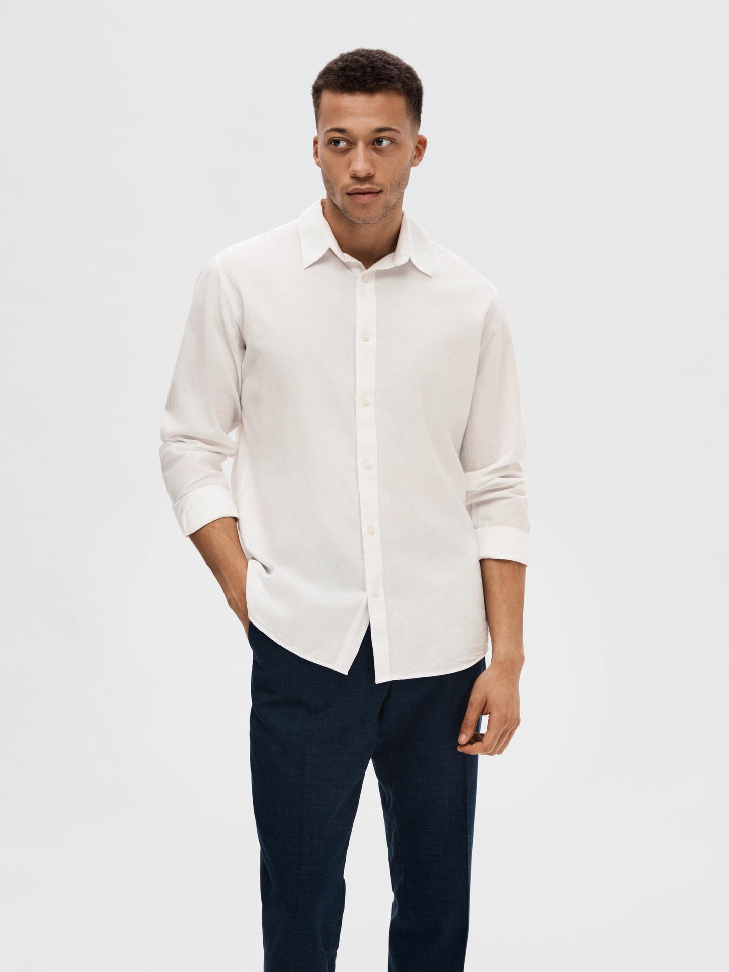 SLHSLIMNEW-LINEN SHIRT LS NOOS