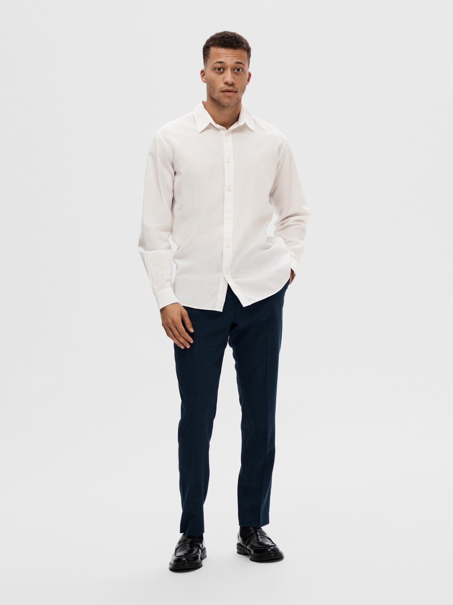 SLHSLIMNEW-LINEN SHIRT LS NOOS