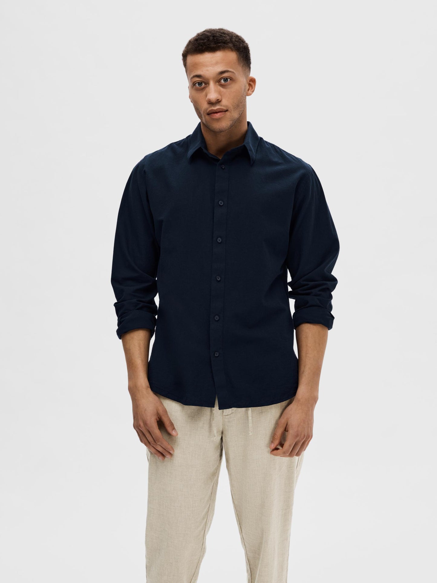 SLHSLIMNEW-LINEN SHIRT LS NOOS