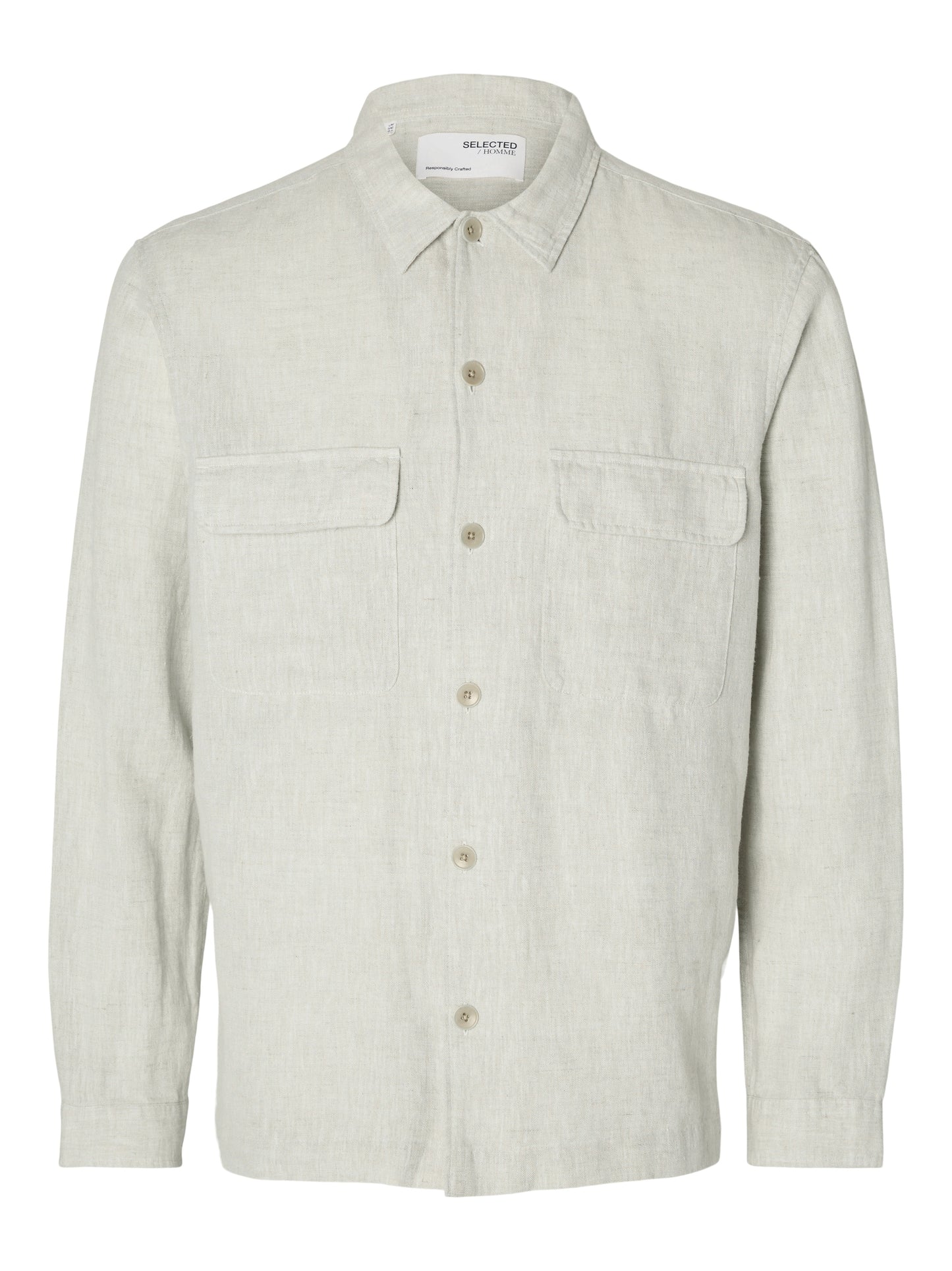 SLHMADS-LINEN OVERSHIRT LS NOOS