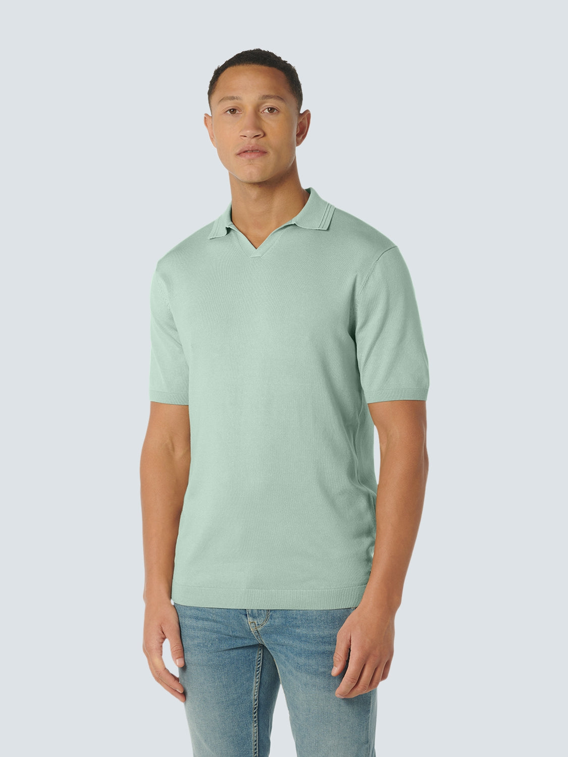 Pullover Short Sleeve Polo 2 Coloured Jacquard