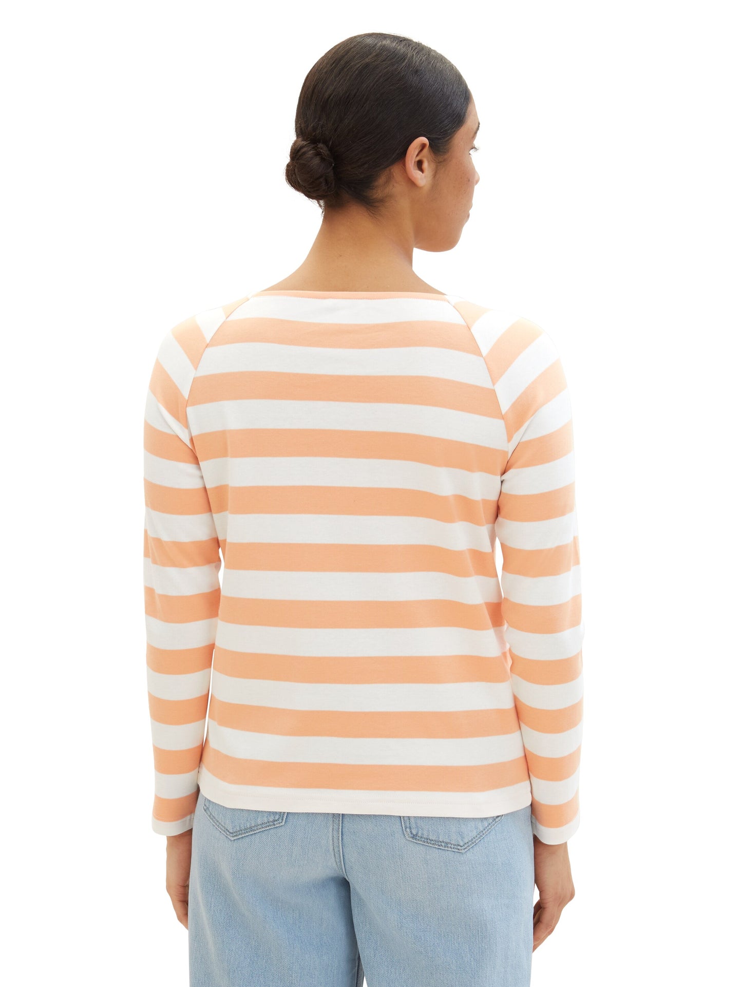 T-shirt stripe carré neck