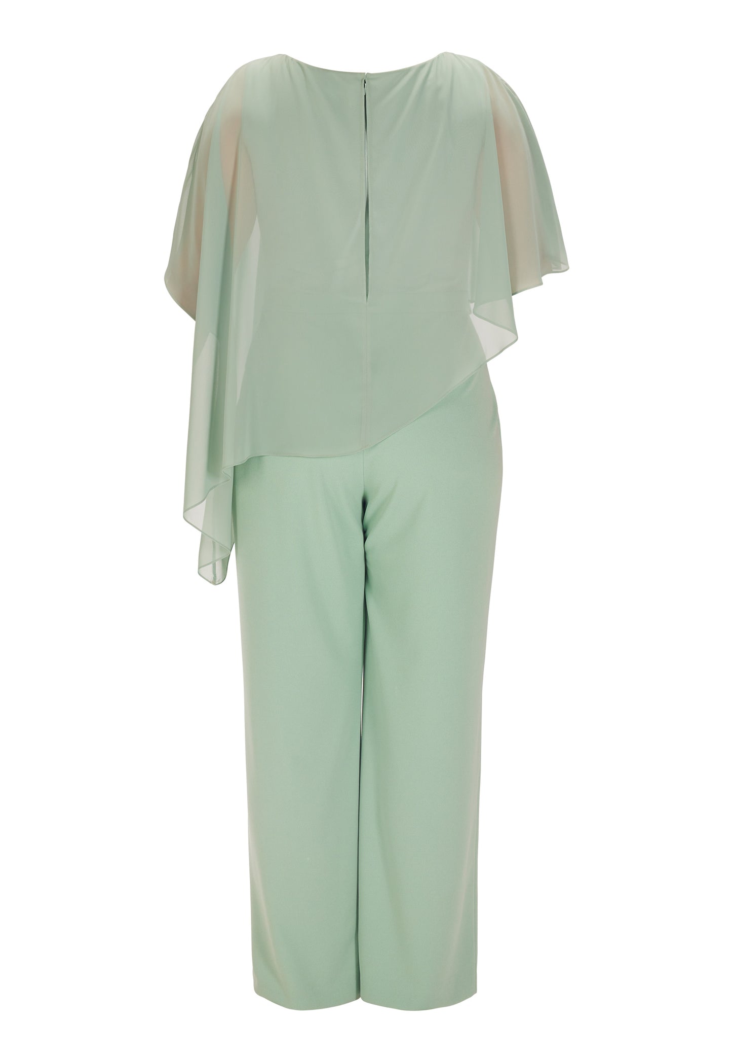 Curve / Crepe-Jumpsuit mit Chiffon-Überwurf