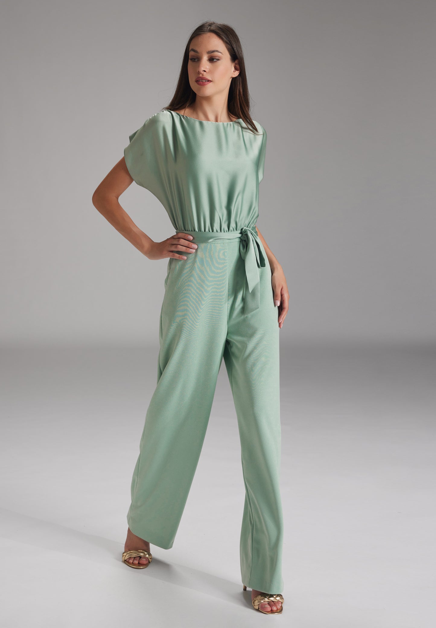 Jumpsuit mit Hose aus Crepe