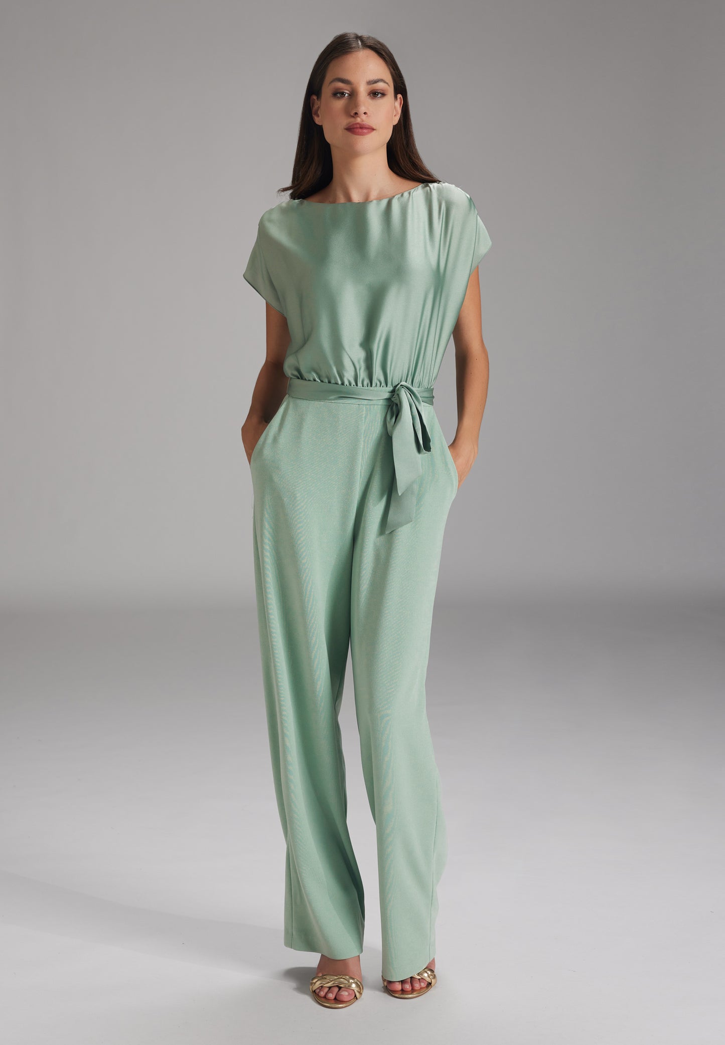 Jumpsuit mit Hose aus Crepe