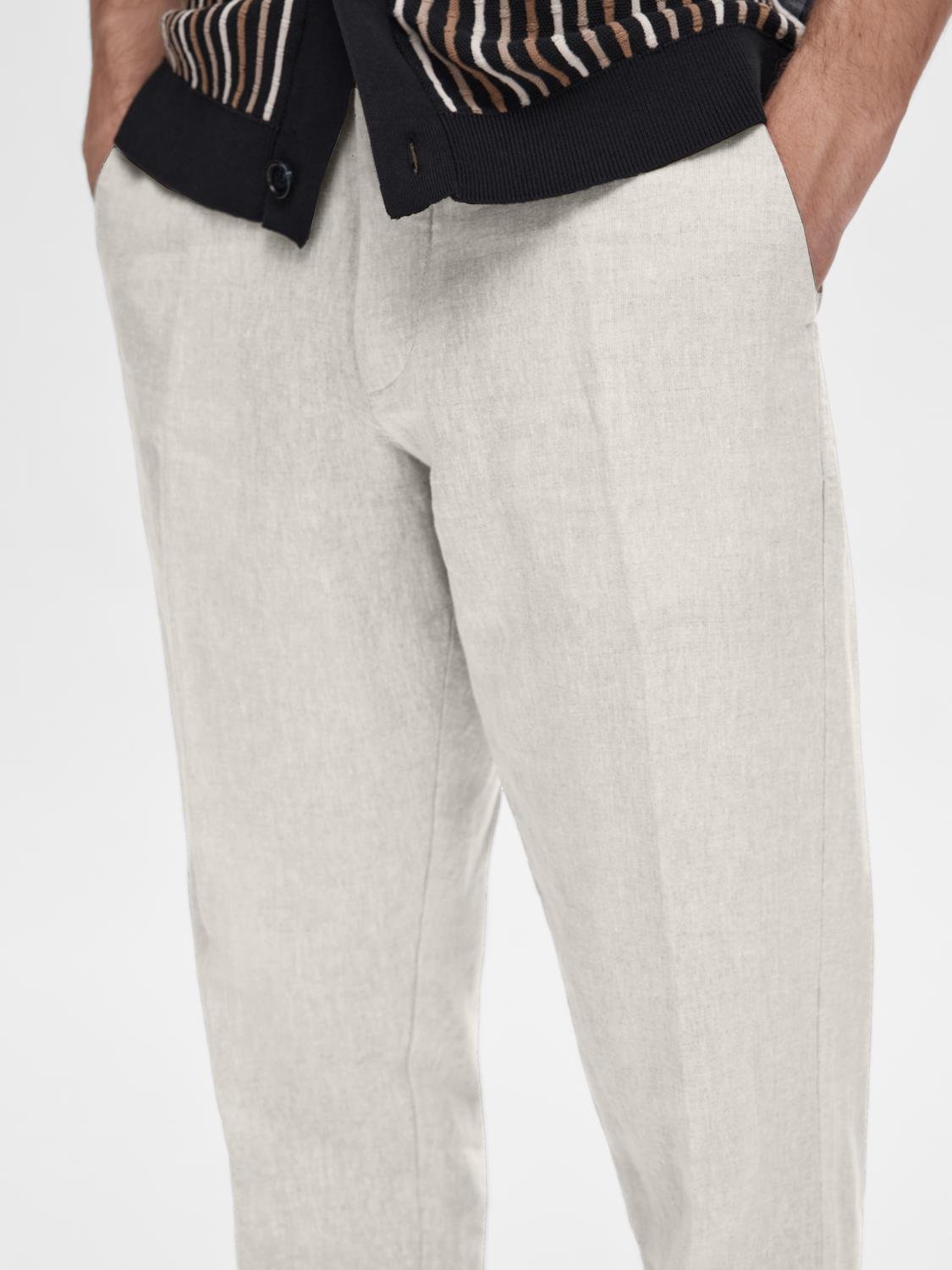 SLH196-STRAIGHT MADS LINEN PANT NOOS