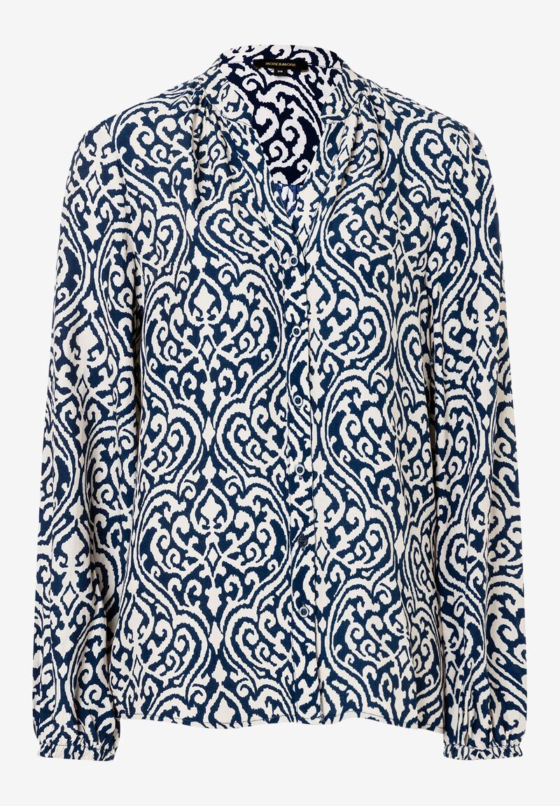 Viskosebluse  Ornament-Print  Frühjahrs-Kollektion