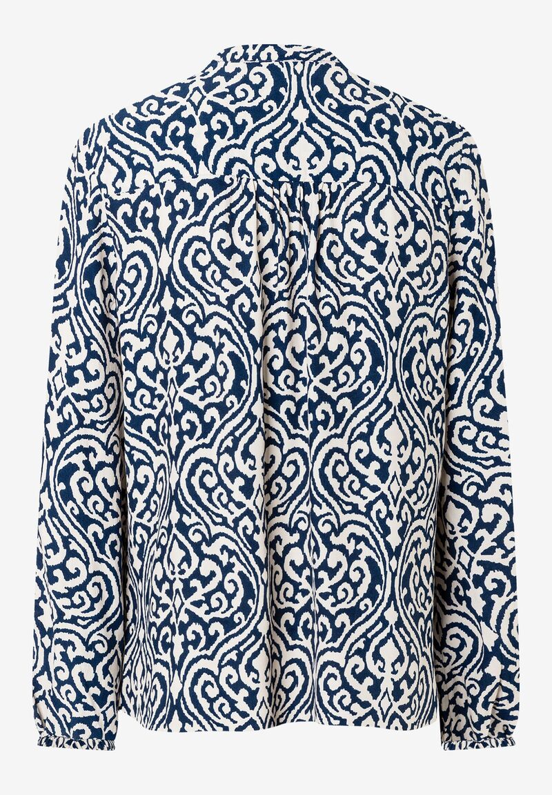 Viskosebluse  Ornament-Print  Frühjahrs-Kollektion