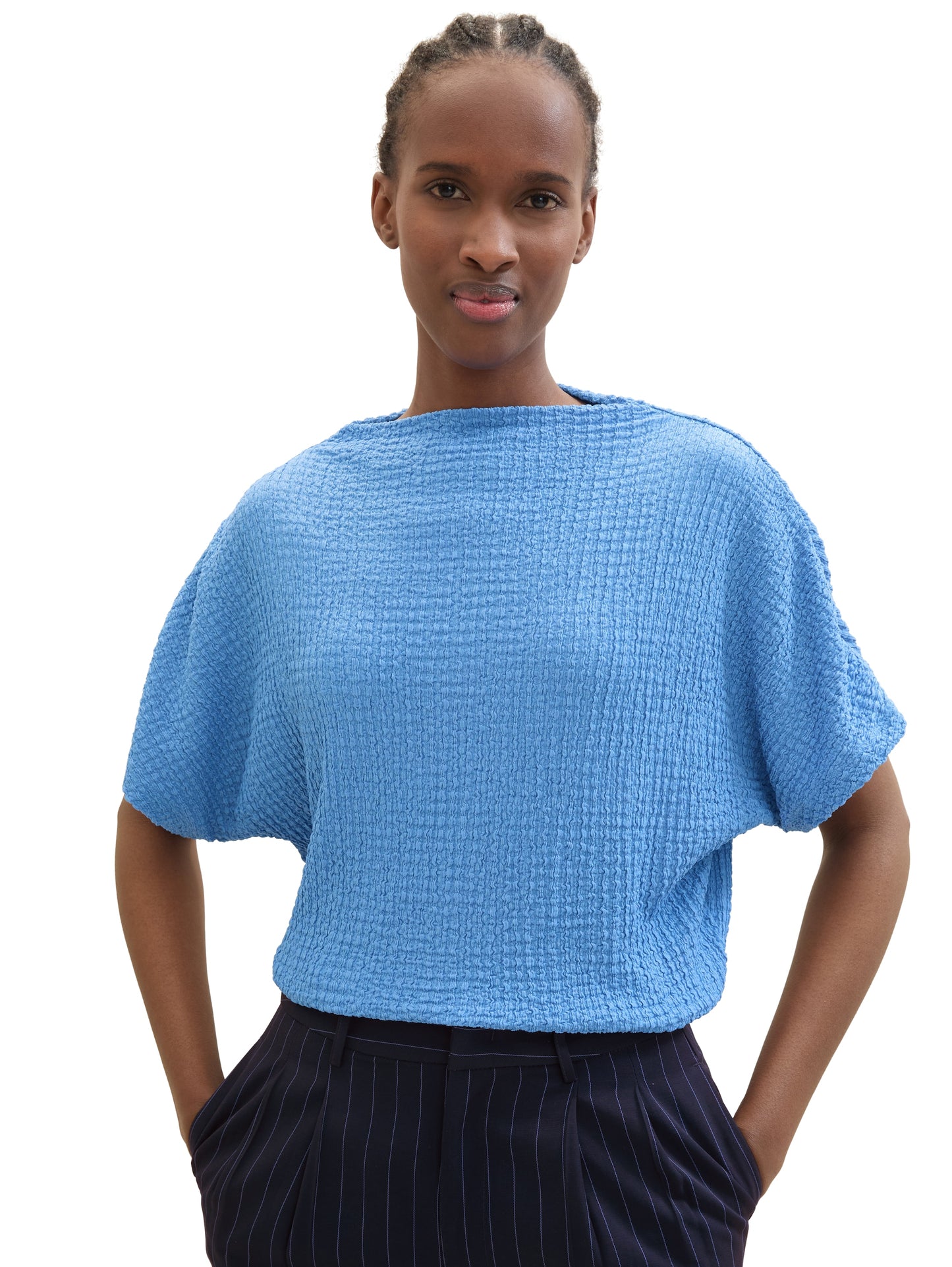 T-Shirt in Knitteroptik