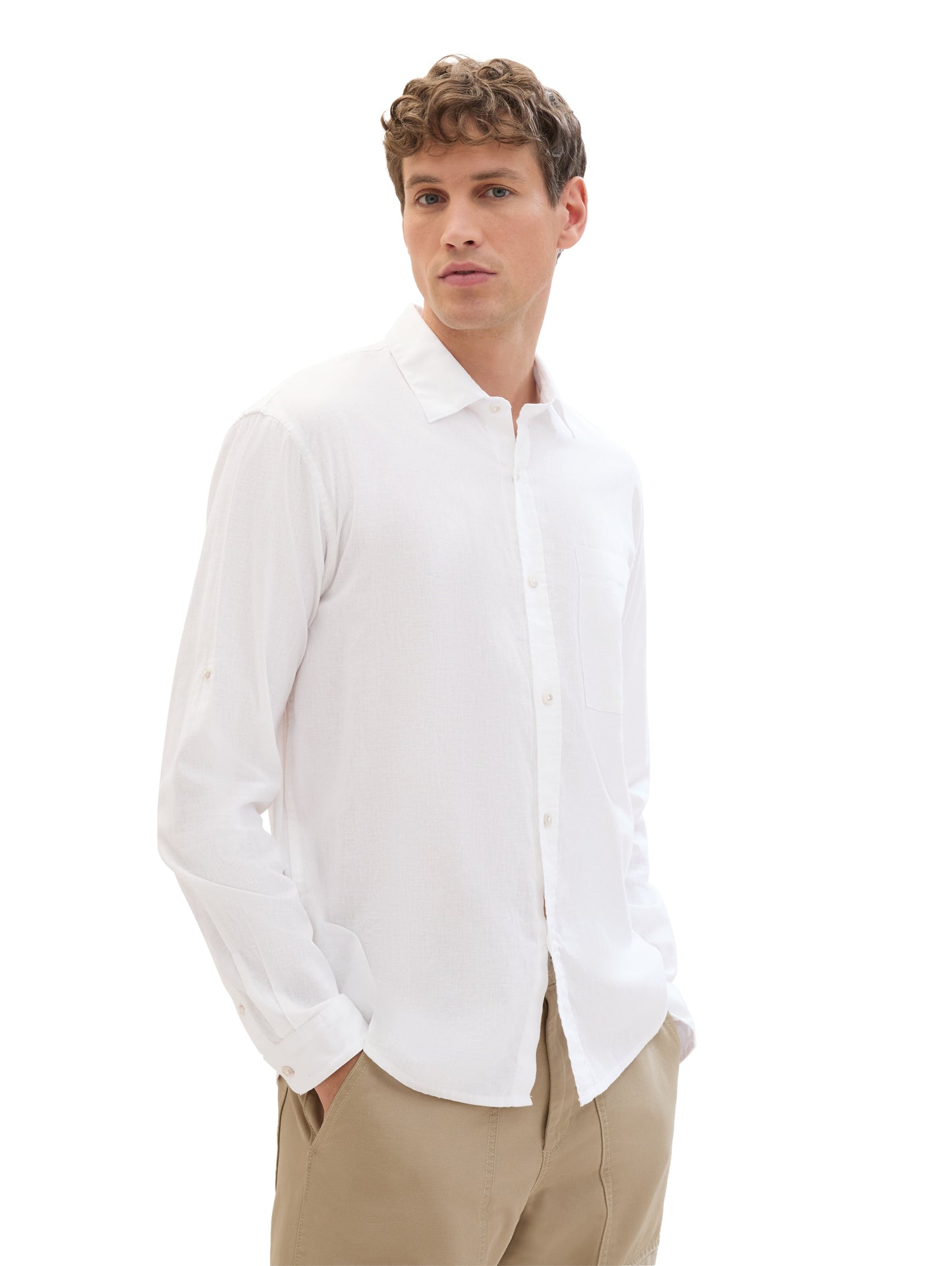 relaxed cotton linen shirt