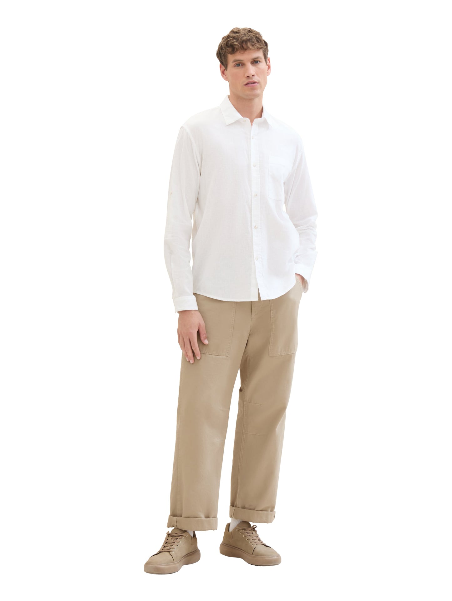 relaxed cotton linen shirt