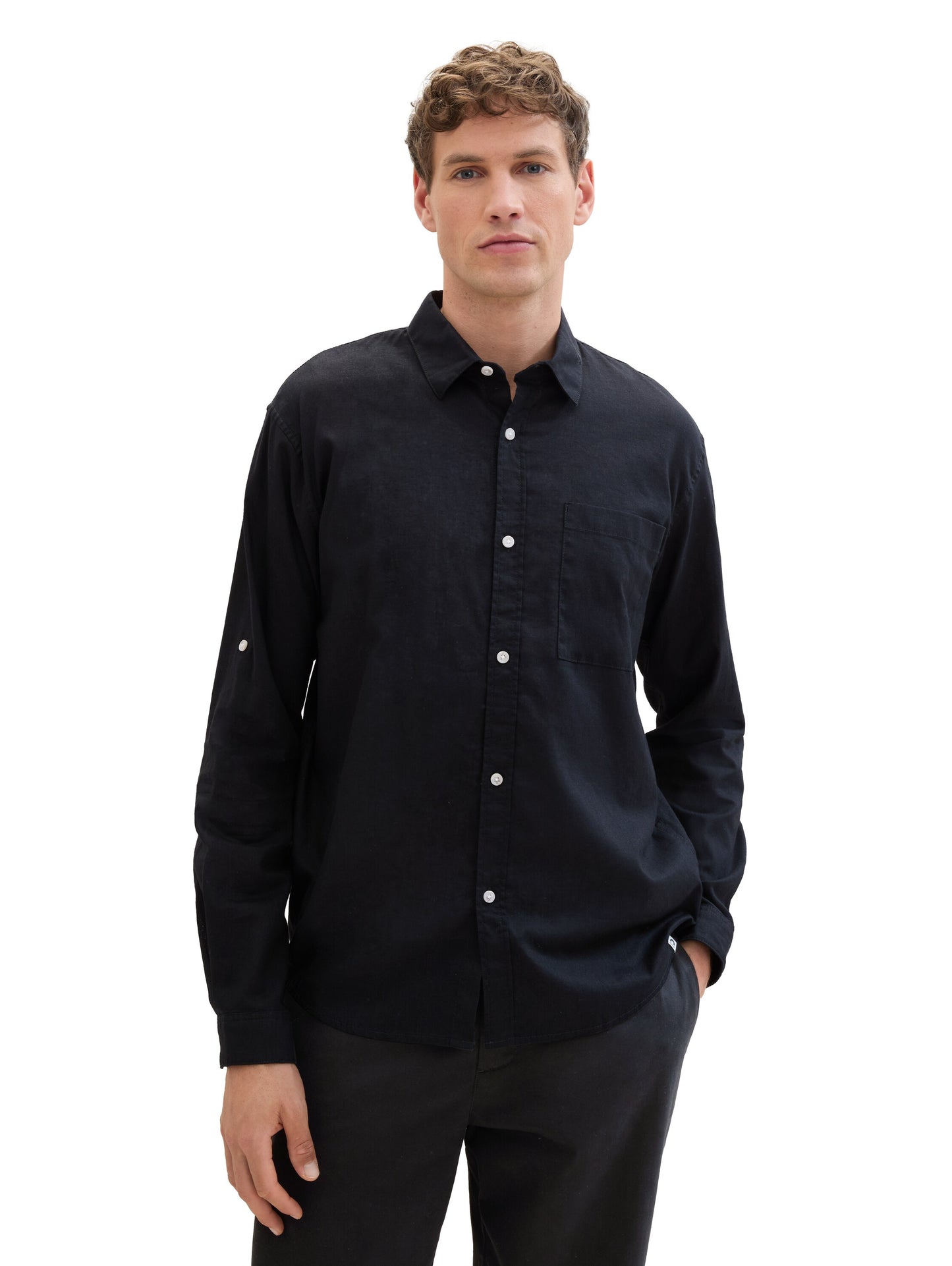 relaxed cotton linen shirt