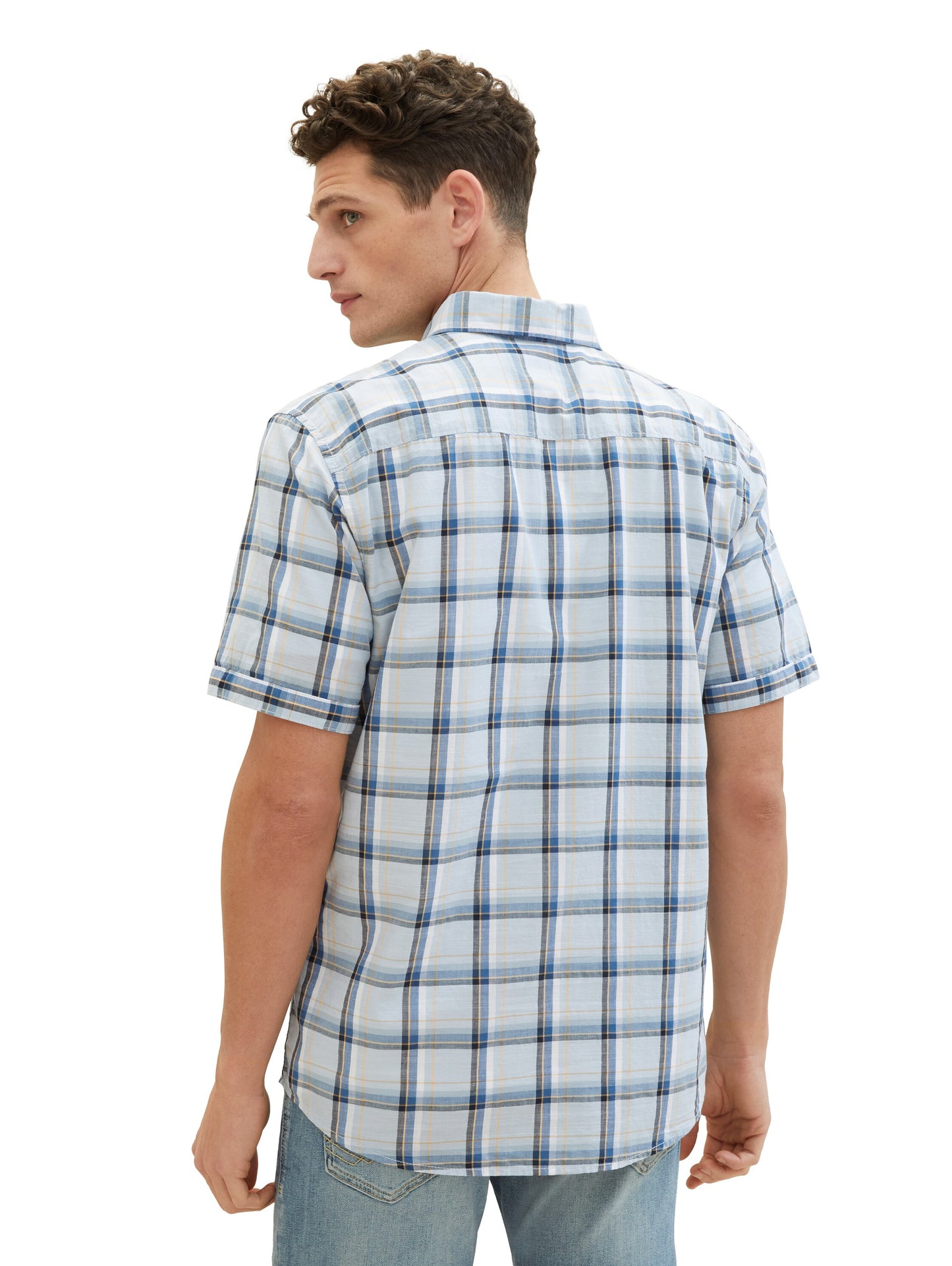 checked slubyarn shirt